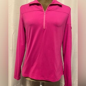Lilly Pulitzer classic pink zippered pullover size M.